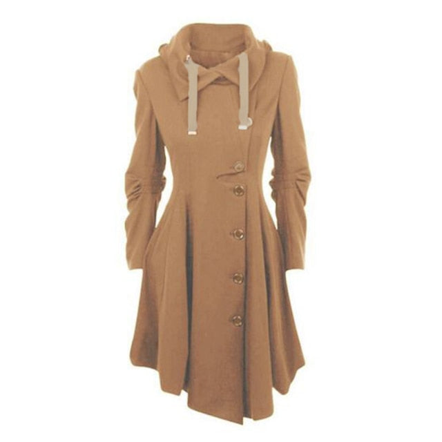 Womens Gothic Trench Coat Steam Punk Outwear
