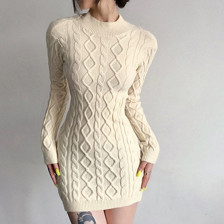 Sexy Backless Slim Mini Sweater Dress