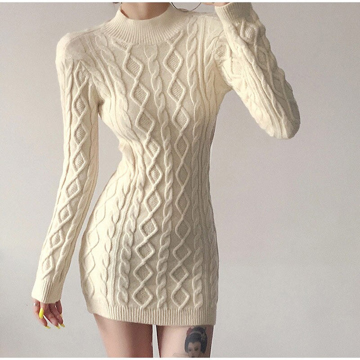 Sexy Backless Slim Mini Sweater Dress