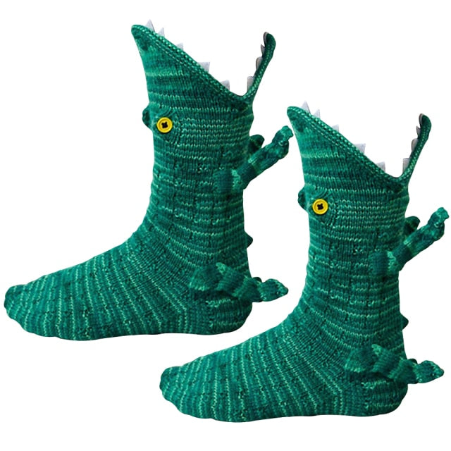 Christmas Socks Shark Chameleon Crocodile knit Socks