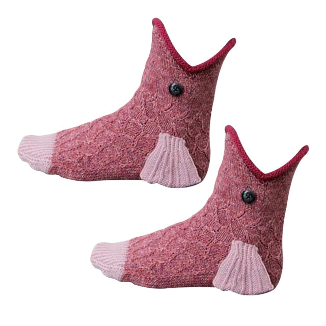 Christmas Socks Shark Chameleon Crocodile knit Socks
