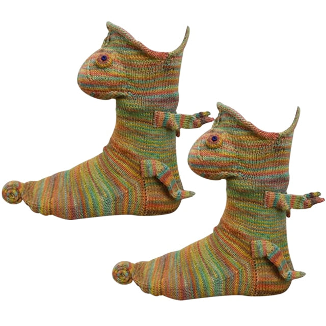 Christmas Socks Shark Chameleon Crocodile knit Socks