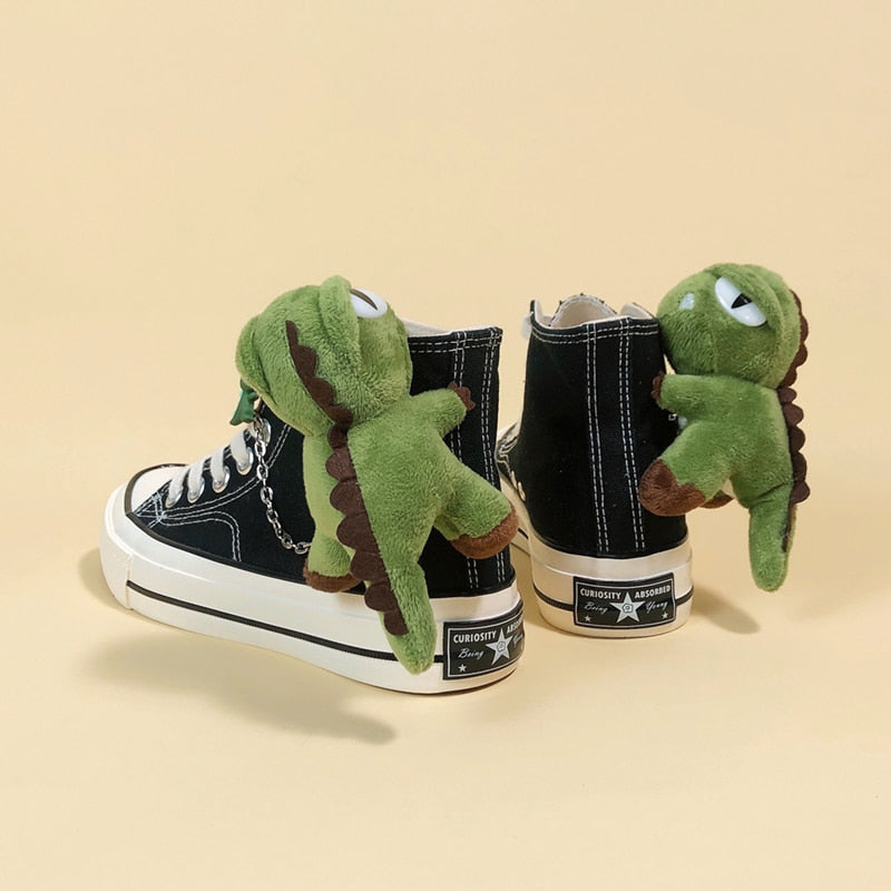Anime Dinosaurs High Tops Canvas Shoes