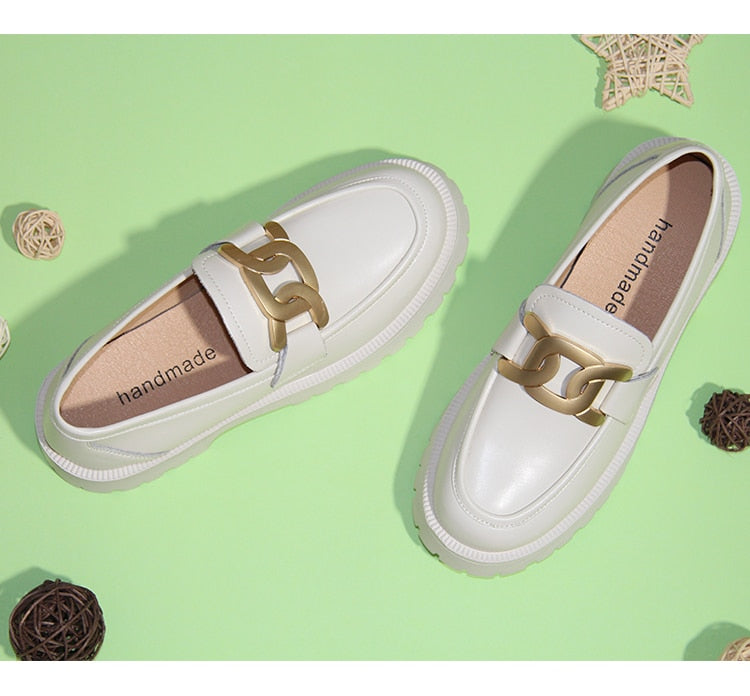 Women Preppy Style Moon Phil Loafers