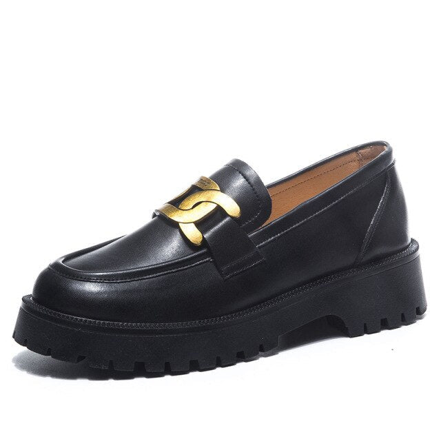 Women Preppy Style Moon Phil Loafers