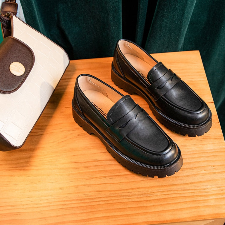 Women's Platform Leather Loafer