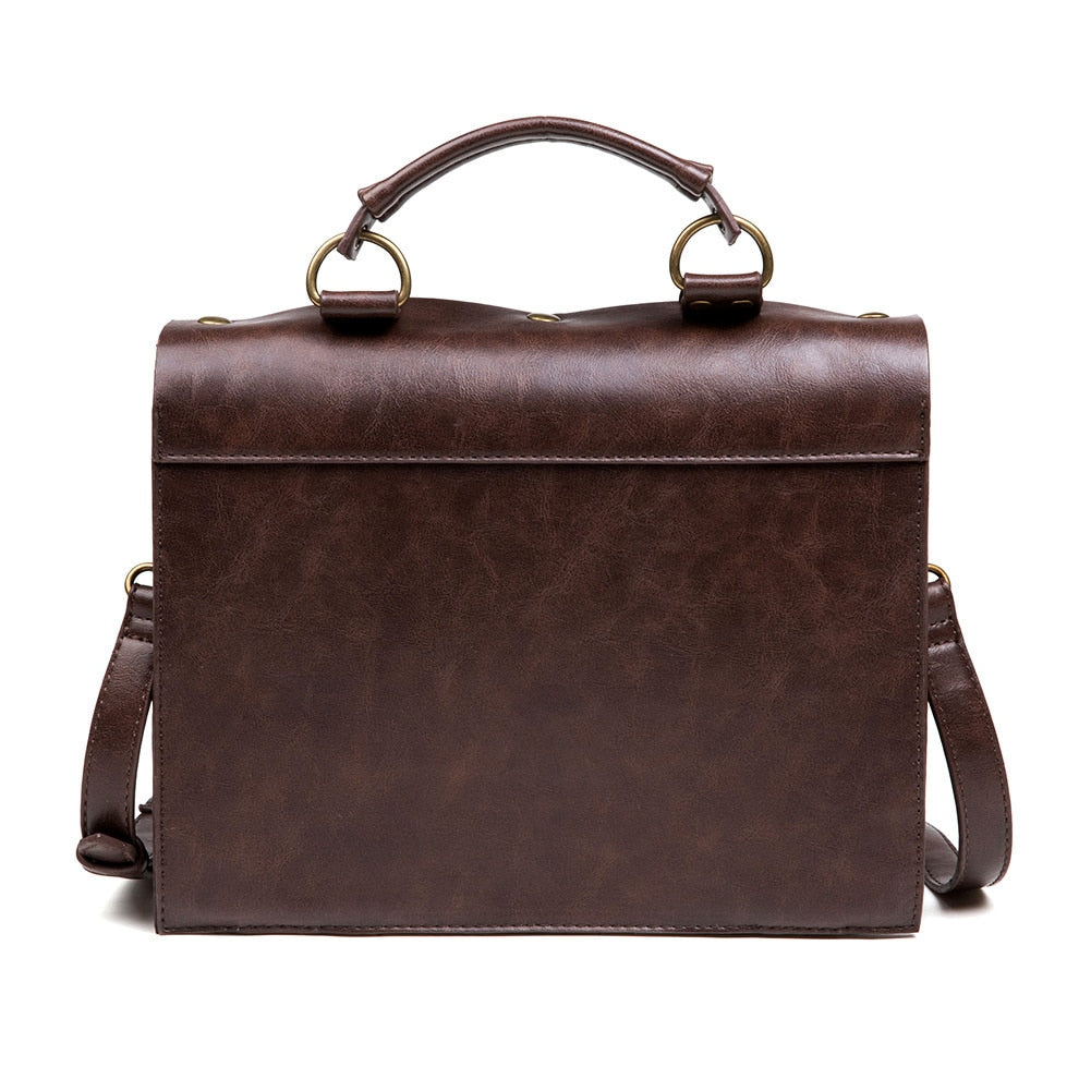Steampunk Leather Messenger Bag