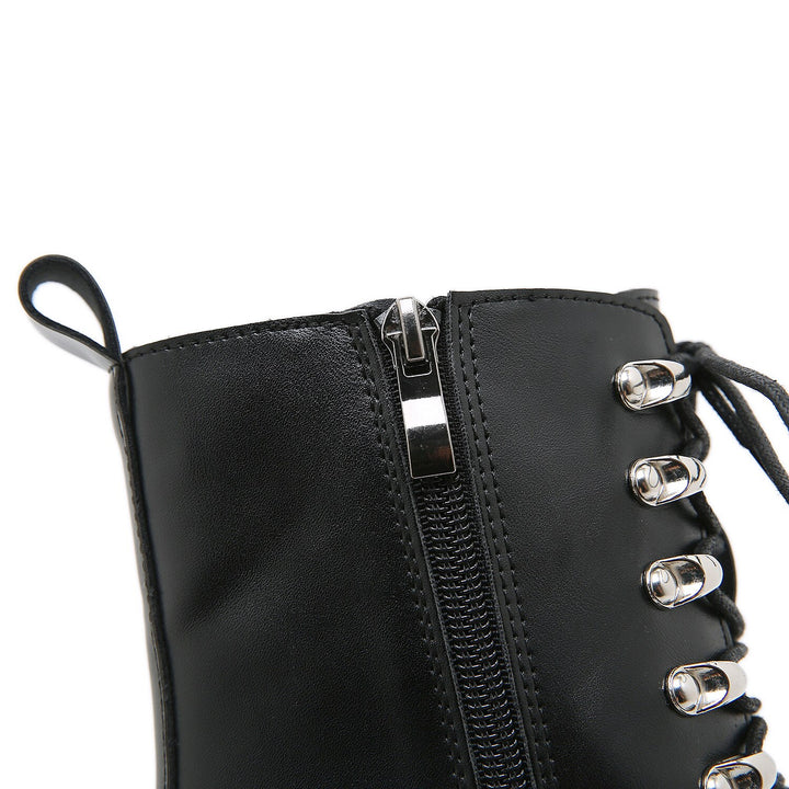 Women Chunky Platform Zipper Ankle Boot