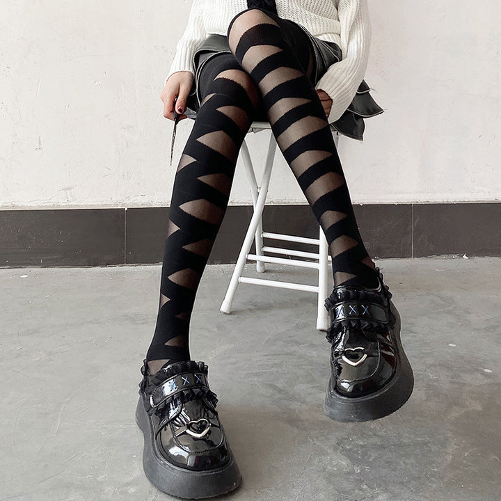 Strappy Goth Pantyhose