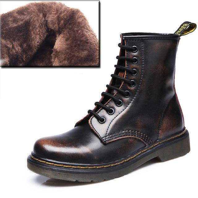 Winter Vintage Women Martin Combat Boots