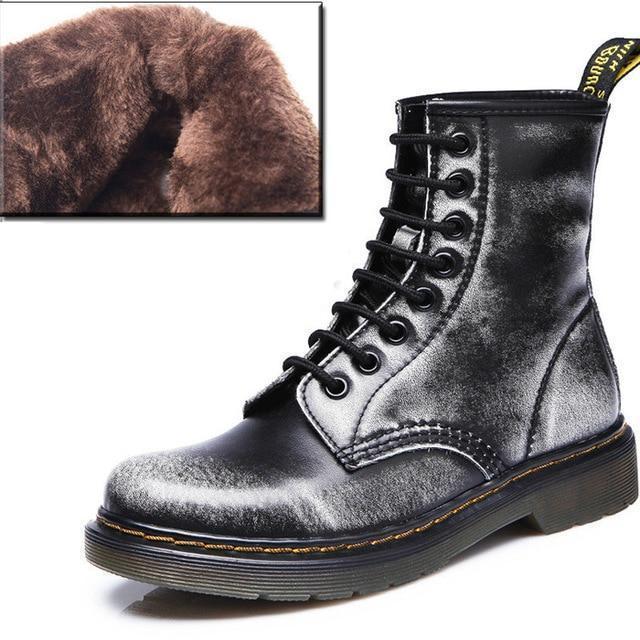 Winter Vintage Women Martin Combat Boots