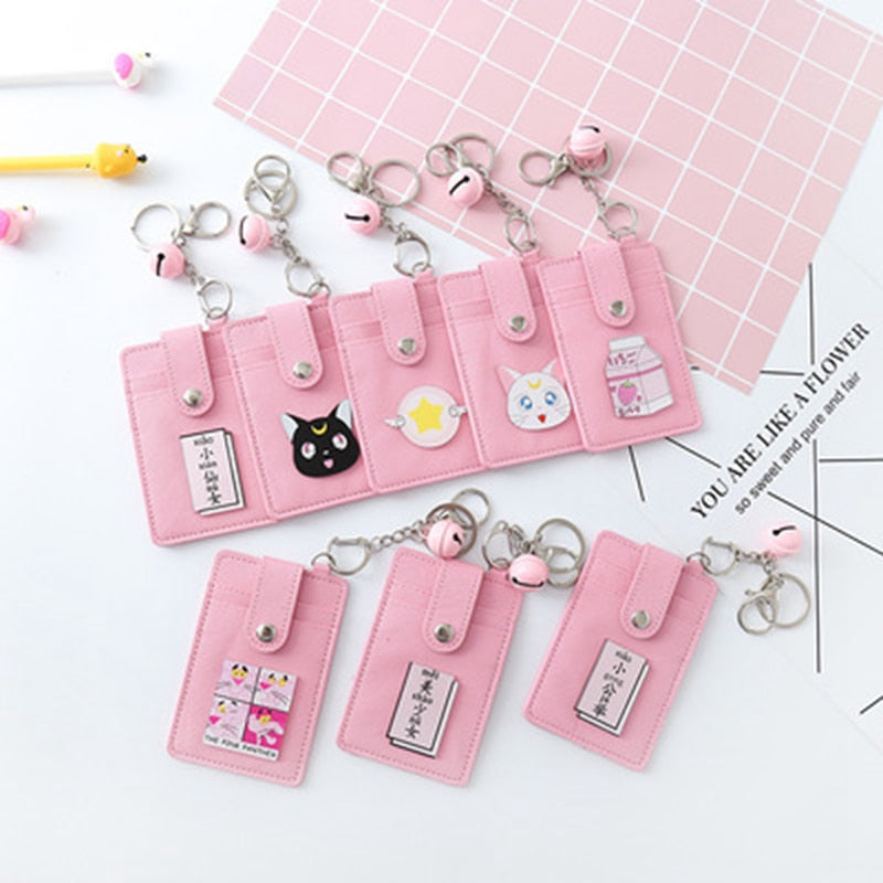 Kawaii Pink Sailor Moon Card ID Holders Bag