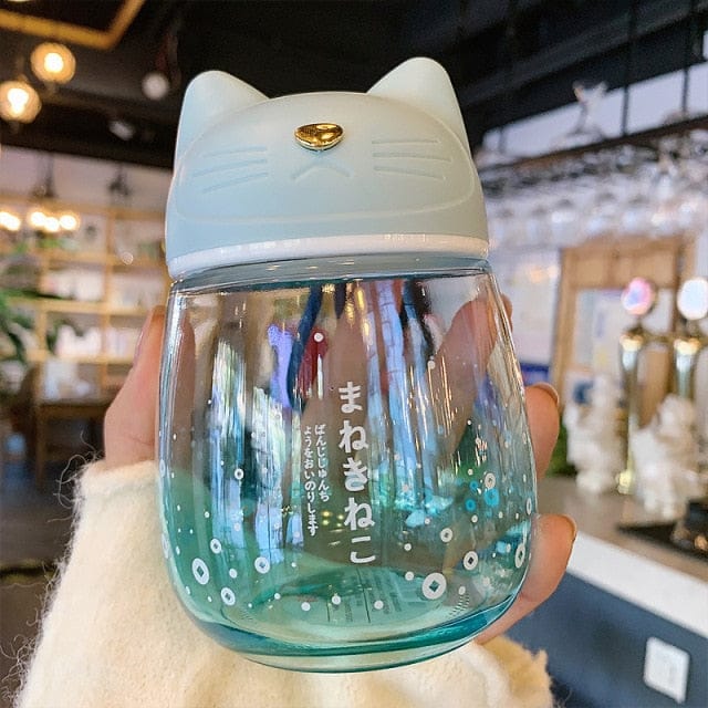 Kawaii Sakura Cat Small Water Bottle