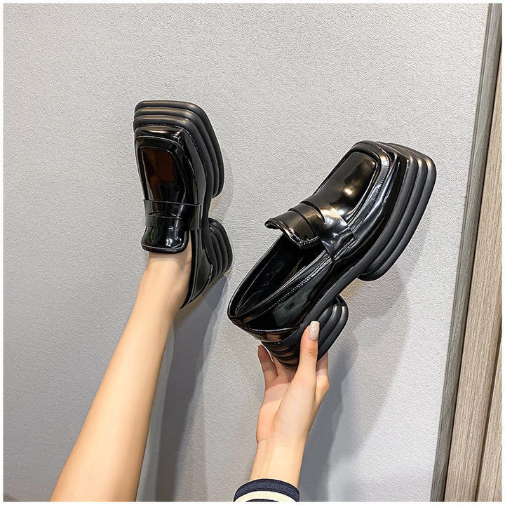 Square Toe Platform Y2K Loafers