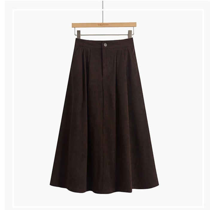 Spring Vest Blouse Long Skirt Plaid 3-piece Set