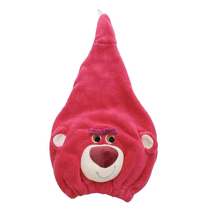 Toy Story Lotso Bear Coral Fleece Hair Drying Cap