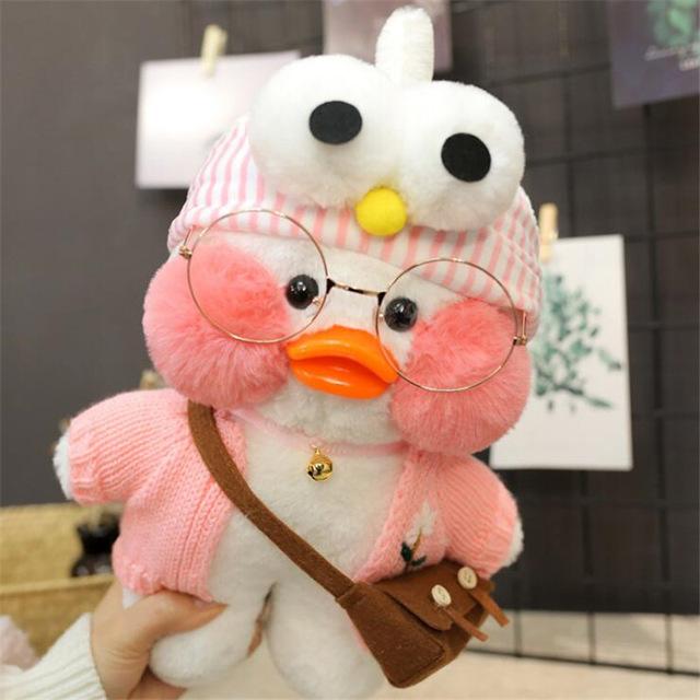 White LaLafanfan Duck Plush Toy