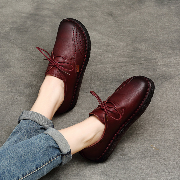Women Handmade Oxfords Leather Shoes