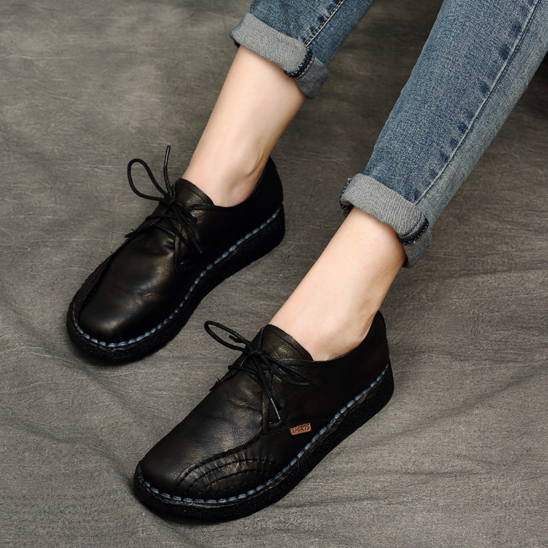 Women Handmade Oxfords Leather Shoes