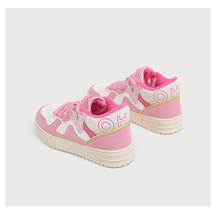 Womens Kawaii Pink Sneakers Shoes